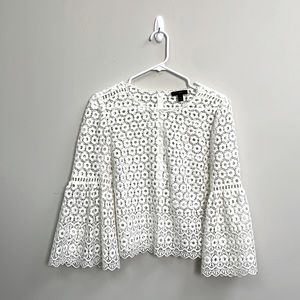 Women’s J Crew Bell Sleeve Lace Blouse